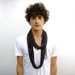 French Roast Brown Scarf Summer Infinity Cotton Mens Necklace Jersey Circle Scarves Womens Infinity Winter Fabric Jewelry Tribal Bohemian