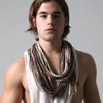 Brown Infinity Scarf Cotto..