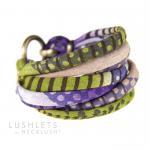 Friendship Boho Bracelet Chunky Bangle Braided Fabric Cuff Hipster Jewelry Women Knot Tribal Stack Bangles Bracelets Green Purple Sand