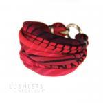 Boho Chic Jewelry Bracelet Bangle Braided Fabric Cuff Friendship Women Knot Tribal Chunky Stack Bangles Bracelets Apple Red Black Brass