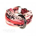 Friendship Chunky Bracelet Bangle Braided Fabric Cuff Unique Jewelry Women Tribal Infinity Boho Stack Bangles Bracelets Apple Red Burgundy
