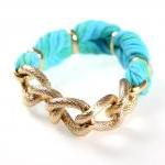 Braided Fabric Womens Bracelet Bangle Cuff Jewelry Friendship Knot Tribal Wrap Infinity Boho Stack Stacking Bangles Bracelets Baby Blue