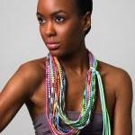Neon Summer Scarf bohemian tribal necklace hipster jewelry Spring Scarf Summer Fashion